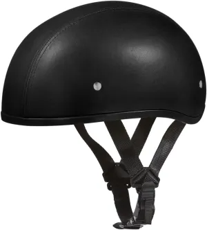 Daytona Helmets Half Skull Cap Motorcycle Helmet DOT Approved [Leather]