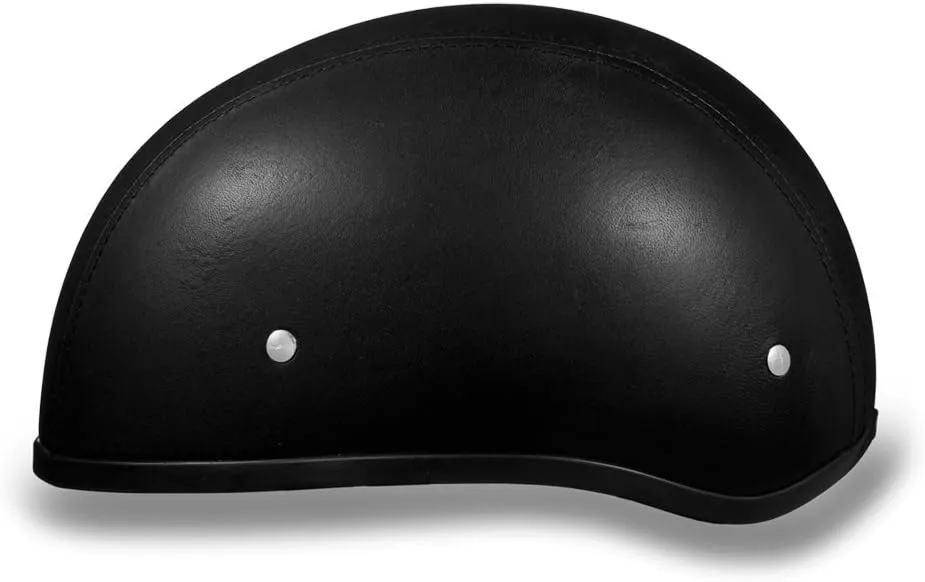 Daytona Helmets Half Skull Cap Motorcycle Helmet DOT Approved [Leather]