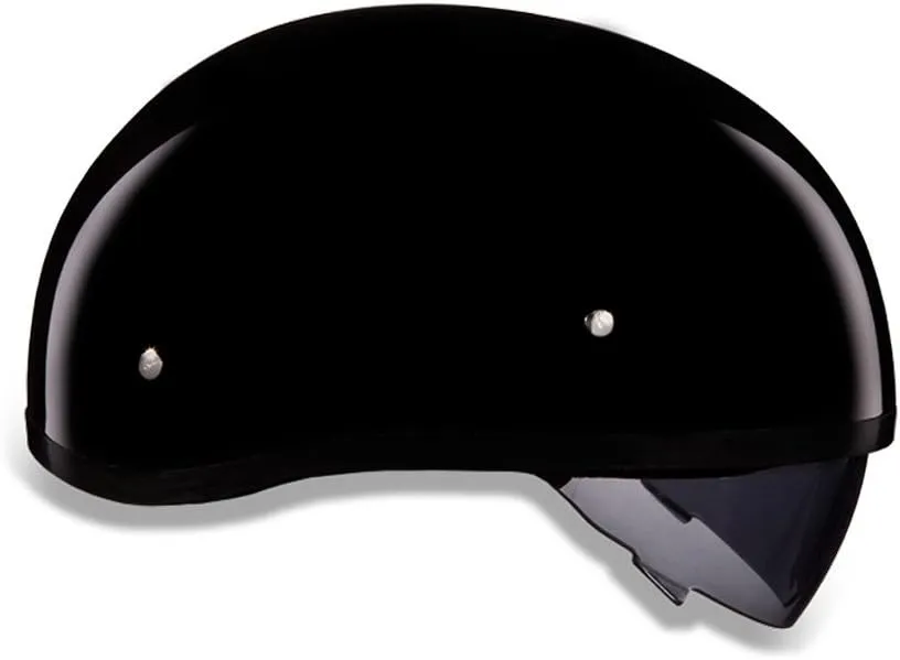 Daytona Helmets Half Skull Cap Motorcycle Helmet with Built-in Inner Shield, DOT Approved, Lightweight, Comfortable, and Durable Protection for Riders, Sleek Design, Fits and Styles