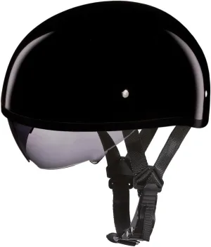 Daytona Helmets Half Skull Cap Motorcycle Helmet with Built-in Inner Shield, DOT Approved, Lightweight, Comfortable, and Durable Protection for Riders, Sleek Design, Fits and Styles