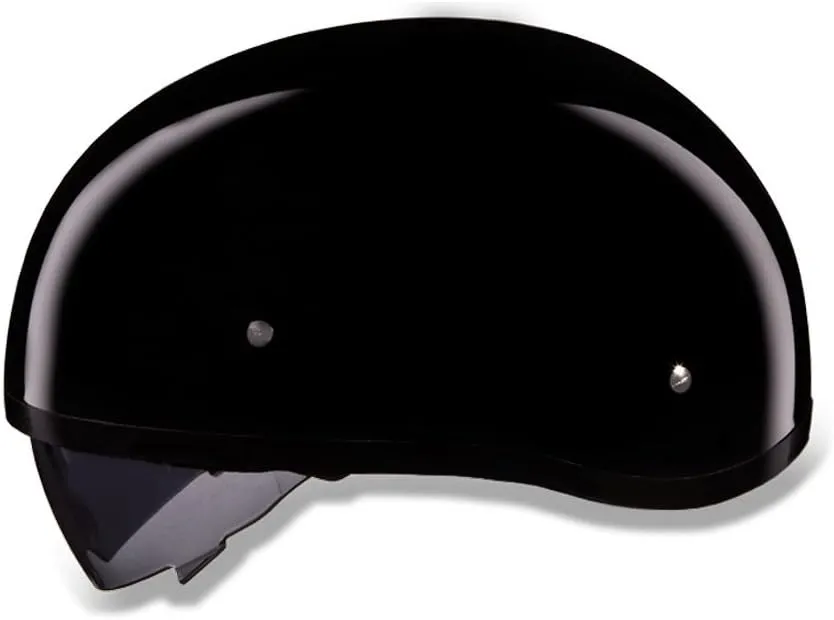 Daytona Helmets Half Skull Cap Motorcycle Helmet with Built-in Inner Shield, DOT Approved, Lightweight, Comfortable, and Durable Protection for Riders, Sleek Design, Fits and Styles