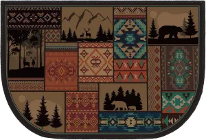 Demissle Fireplace Hearth Rug Fireplace Mats Cabin Southwestern Fireproof Fire Resistant Rug for Wood Stove Floor for Kitchen Indoor Outdoor(24 x 36 Inch,Classic)