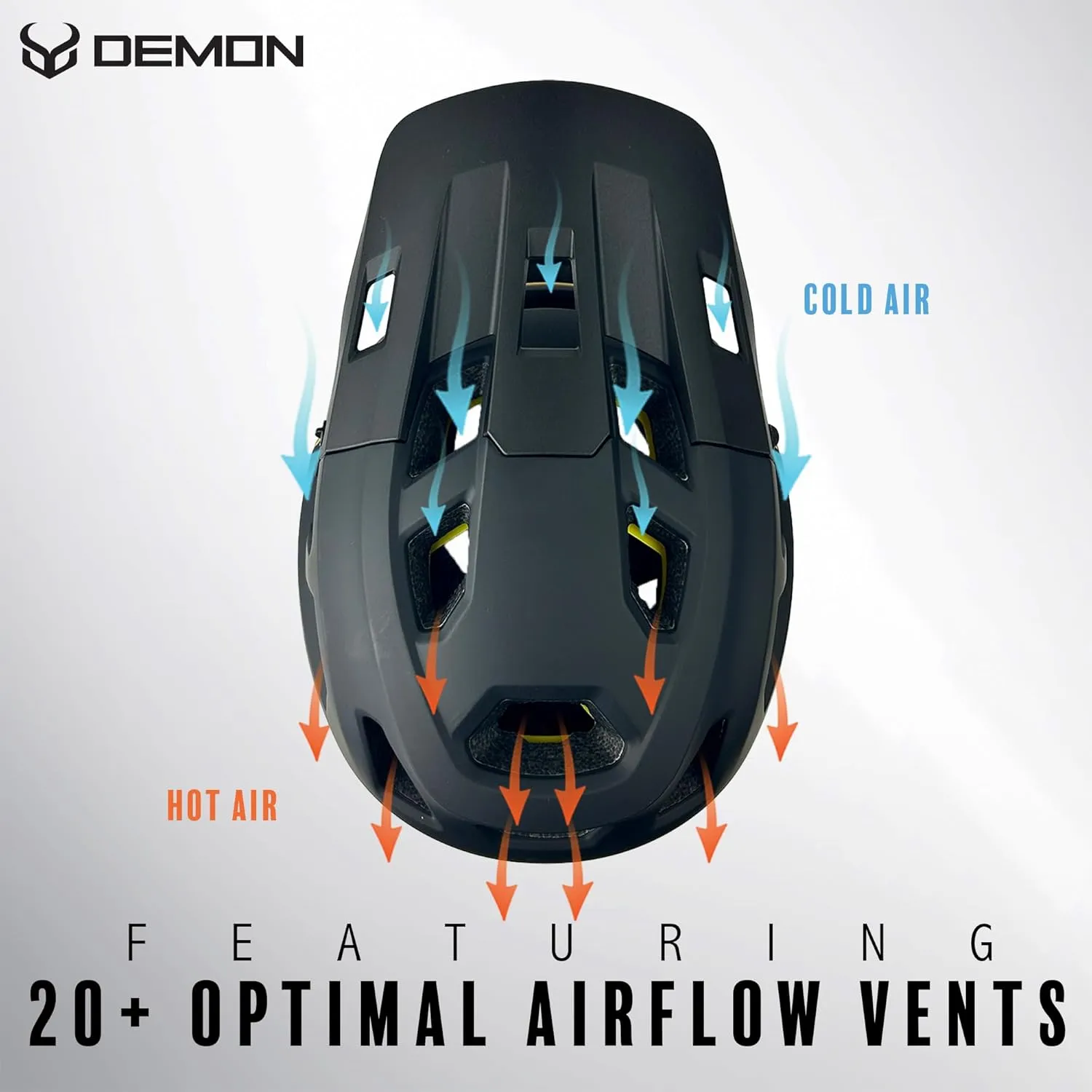 Demon United Podium X MIPS Full Face Mountain Bike Helmet- Removable Fit Pad Options- Advanced Venting System-Lightweight - Fullface DH BMX MTB Helmet