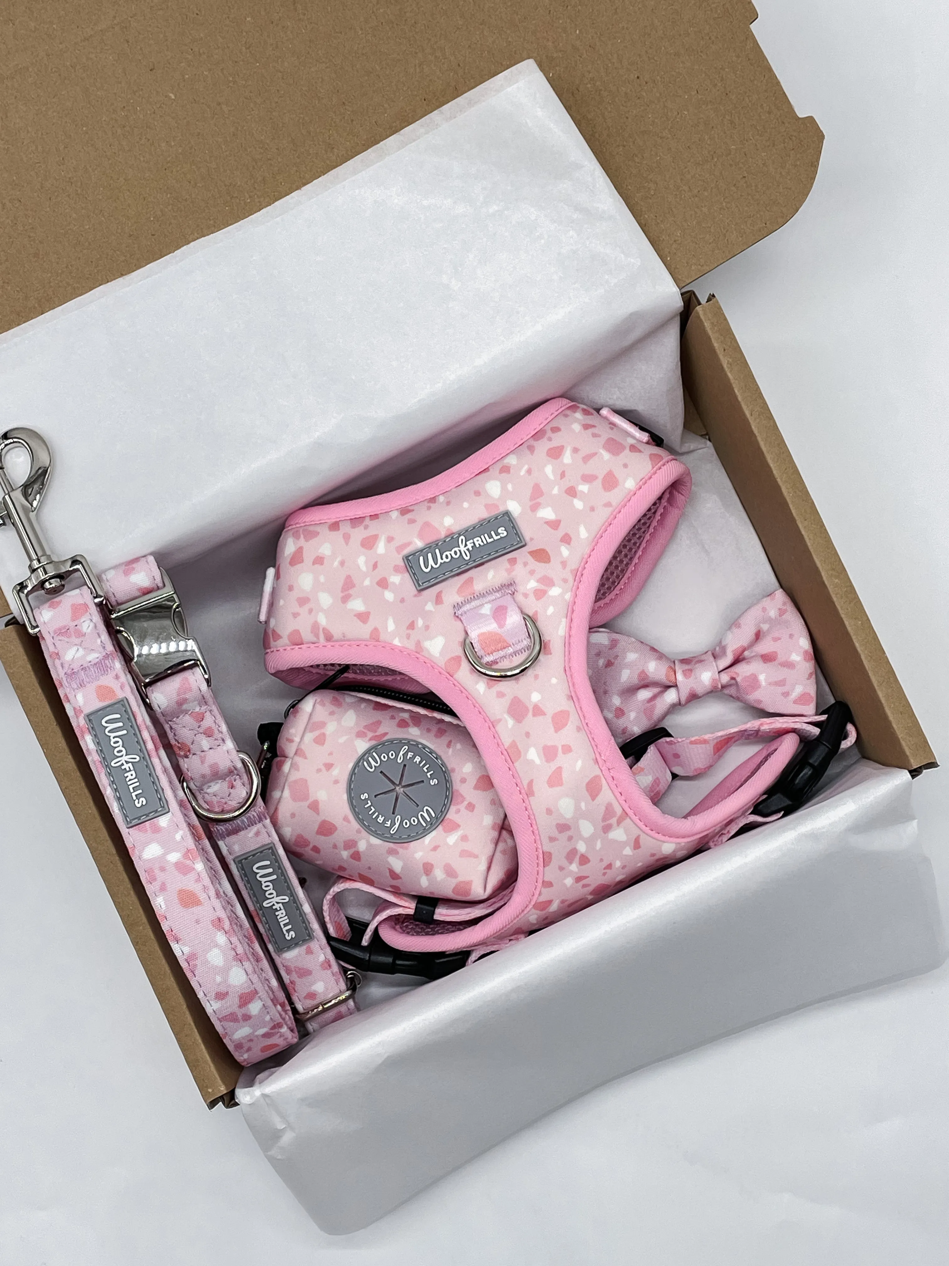 Dog harness, Dog collar and lead set | BUNDLE OF YOUR CHOICE | Blushing with Love