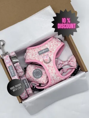 Dog harness, Dog collar and lead set | BUNDLE OF YOUR CHOICE | Blushing with Love