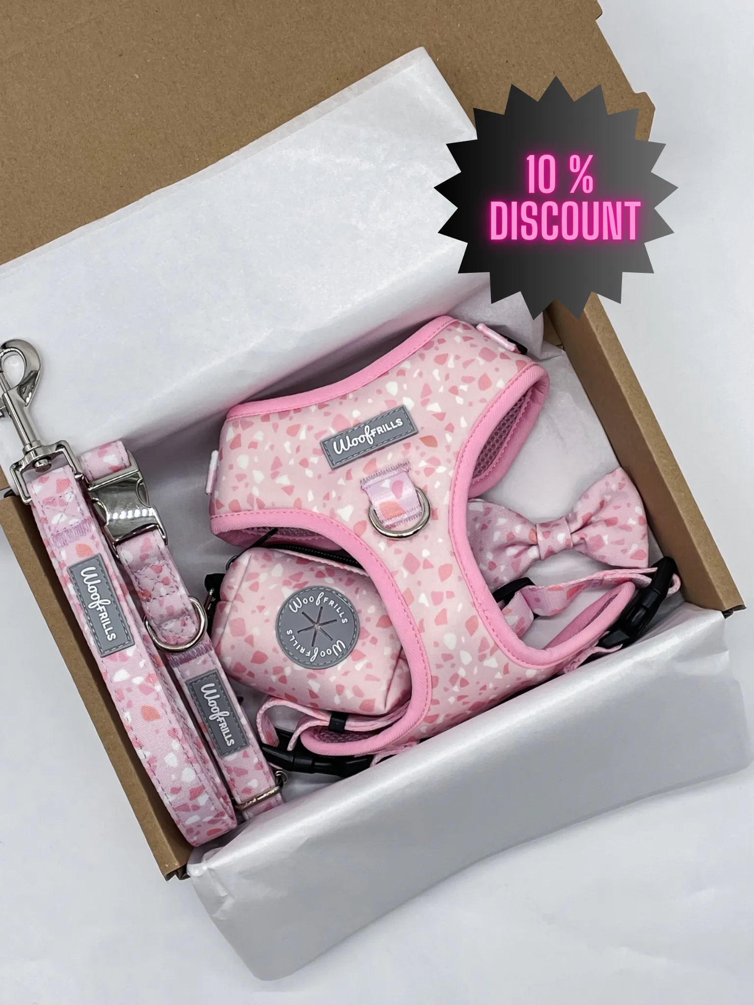 Dog harness, Dog collar and lead set | BUNDLE OF YOUR CHOICE | Blushing with Love