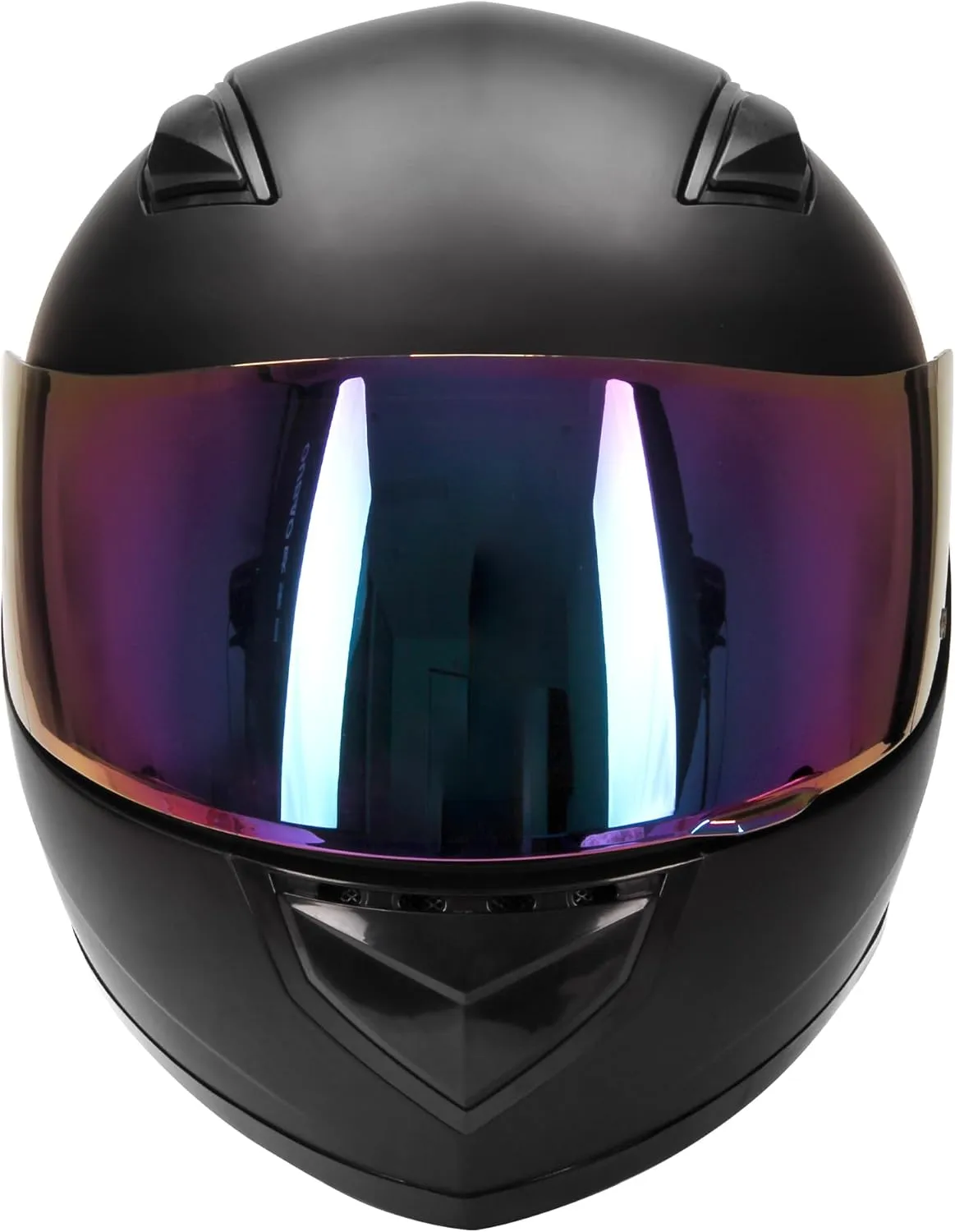 DOT Lightweight Full Face Motorcycle Street Bike Helmets with Extra Tinted Visor for Adults Men and Women, DOT Approved(Matte Black,L)