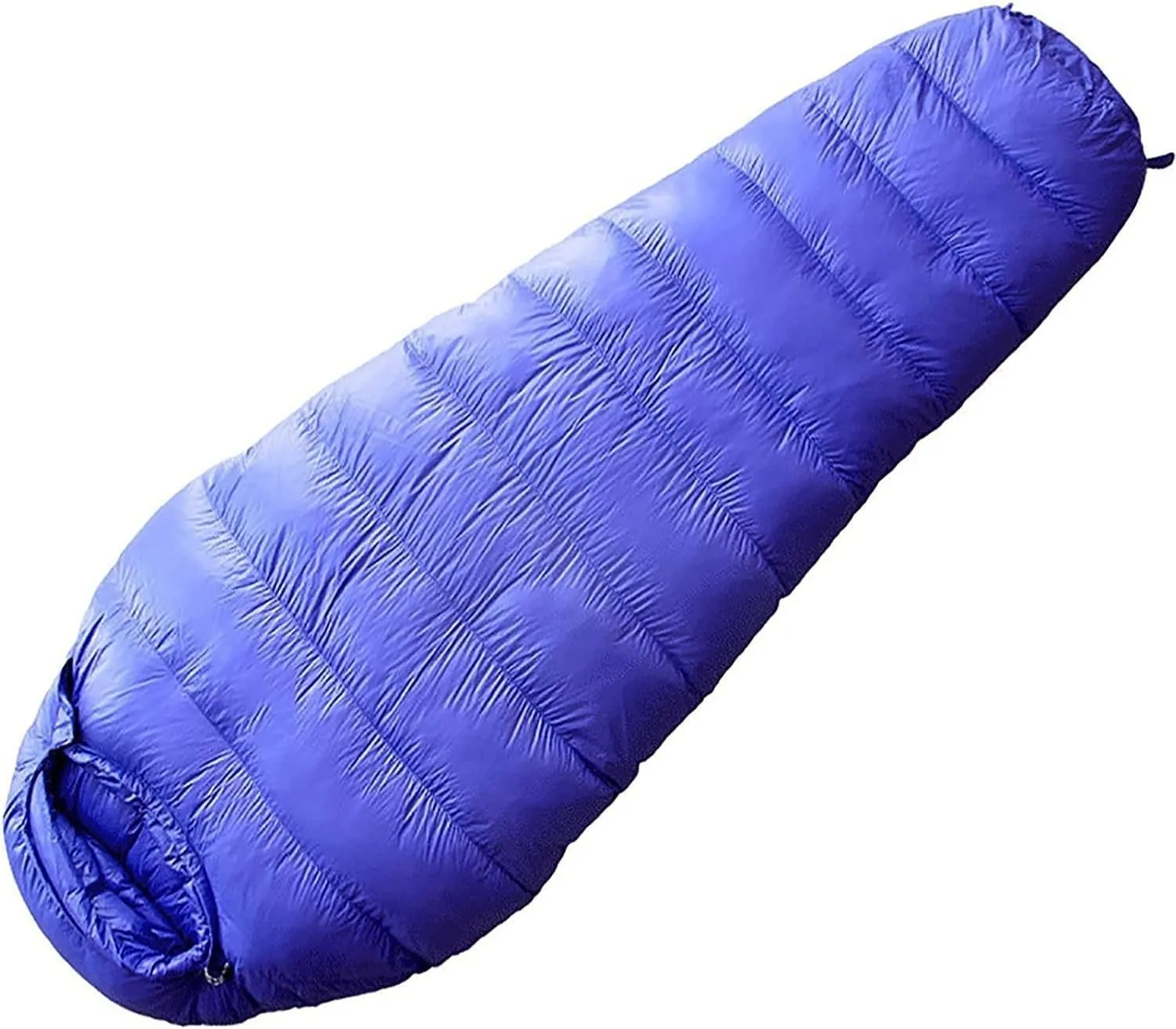 Down Fill Sleeping Bag for 3 Season Camping, Premium Thermal Efficiency, Soft to Touch, Compression Stuff Sack Outdoor Portable Sleeping Bag (Blue)