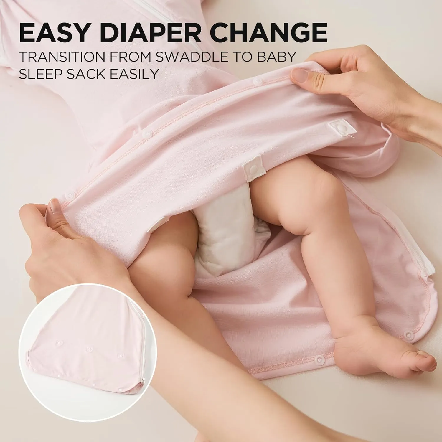 Duomiaomiao 2 Pack Baby Transition Swaddle Blanket, Snap Arms Up Baby Sleep Sack for All Seasons, 100% Cotton Baby Essentials for Newborn Boys Girls 0-6 Months, Gray & Dinosaurs