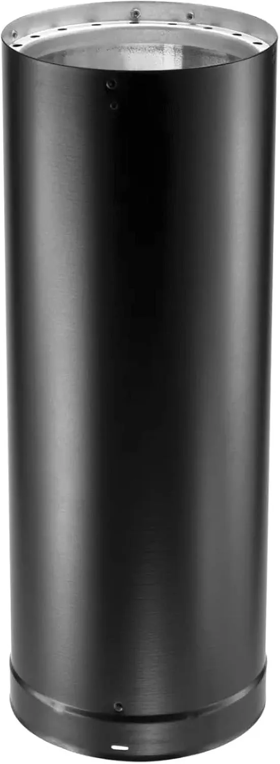 DuraVent 8DVL-48 DVL Galvanized Stainless Steel Double Wall Wood Burning Stove Pipe Connector for Vent Smoke and Exhaust, 48 by 8 inches