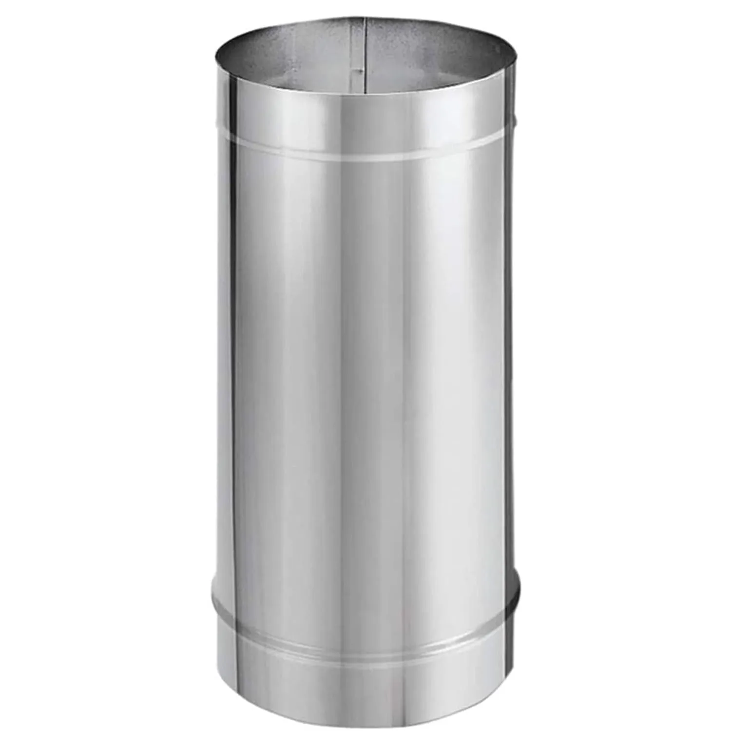 DuraVent DuraBlack 6DBK-12SS 12 x 6 Inches Stainless Steel Single Wall Wood Burning Stove Pipe Connector to Vent Smoke and Exhaust, Silver