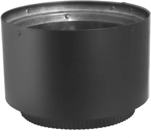 DuraVent DVL 6DVL-AD 6 Inch Stainless Steel Double Wall Air Insulated Section Wood Burning Stove Top Connecting Adapter, Black