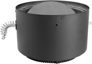 DuraVent DVL 6DVL-ADWD 6'' Stainless Steel Double Wall Air Insulated Damper Section Wood Burning Stovetop Connecting Adapter, Black