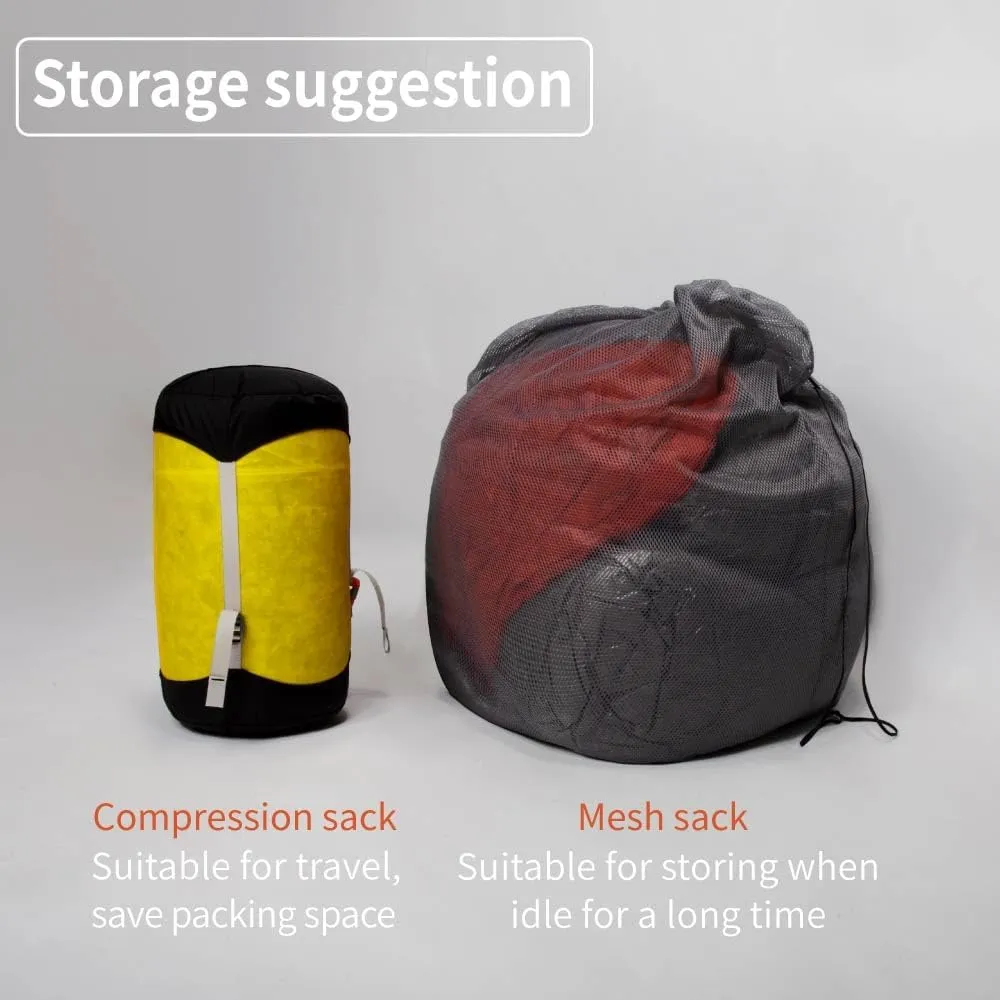 Dusk Upgrade 7D Ultralight 800FP Ultra Dry Down Pro Sleeping Bag Backpacking Camping Hiking for Men & Women