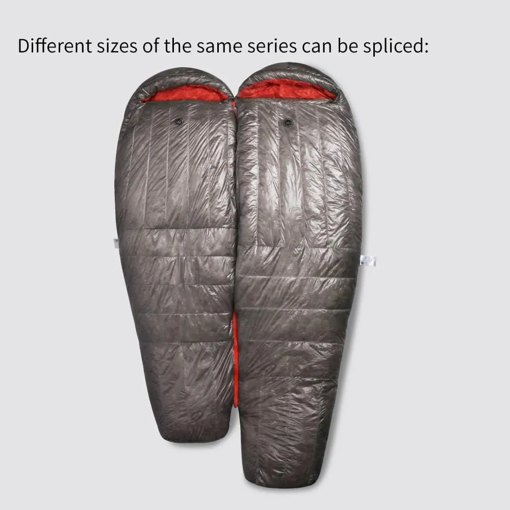Dusk Upgrade 7D Ultralight 800FP Ultra Dry Down Pro Sleeping Bag Backpacking Camping Hiking for Men & Women
