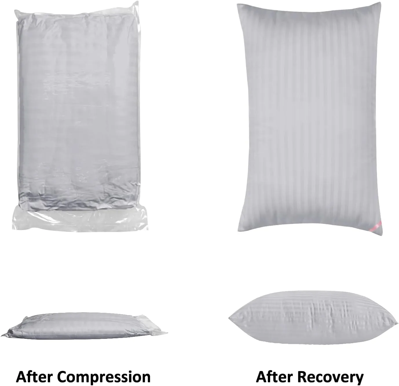 EIUE Bed Pillows for Sleeping 2 Pack Queen Size，Pillows for Side and Back Sleepers,Super Soft Down Alternative Microfiber Filled Pillows,20 x 30 Inches,Grey