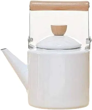 Enamel Kettle Thicken Retro Stovetop Whistling Induction Cooker Household White Quick Boil Kettle Teapots
