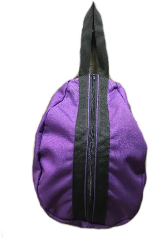 English Helmet Carrier Bag - Felt Lined (Purple)