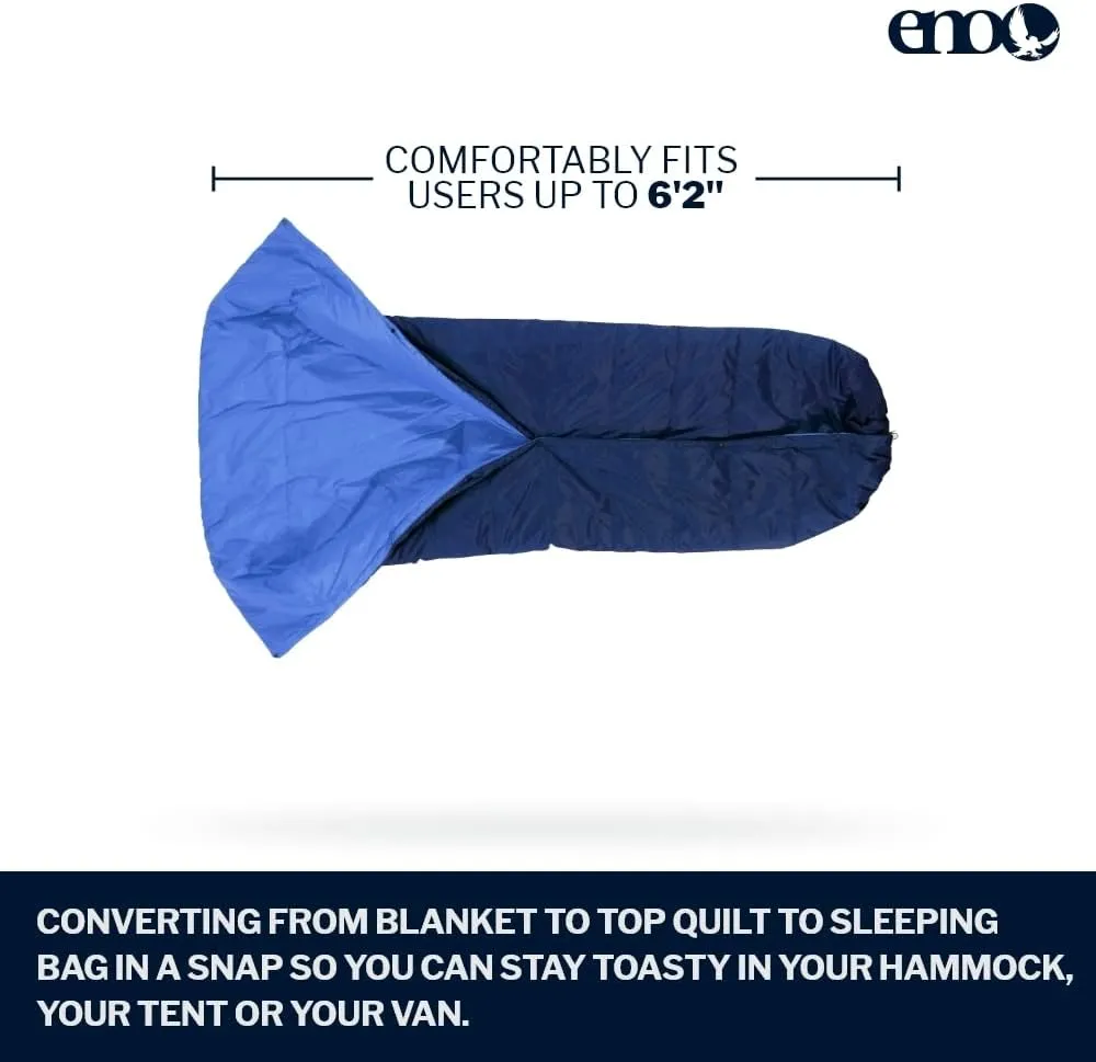 ENO Spark Camp Quilt - Camp and Travel Blanket with Recycled Synthetic Insulation - for Camping, Hiking, Backpacking, Festival, Picnics, Travel, or The Beach - Pacific