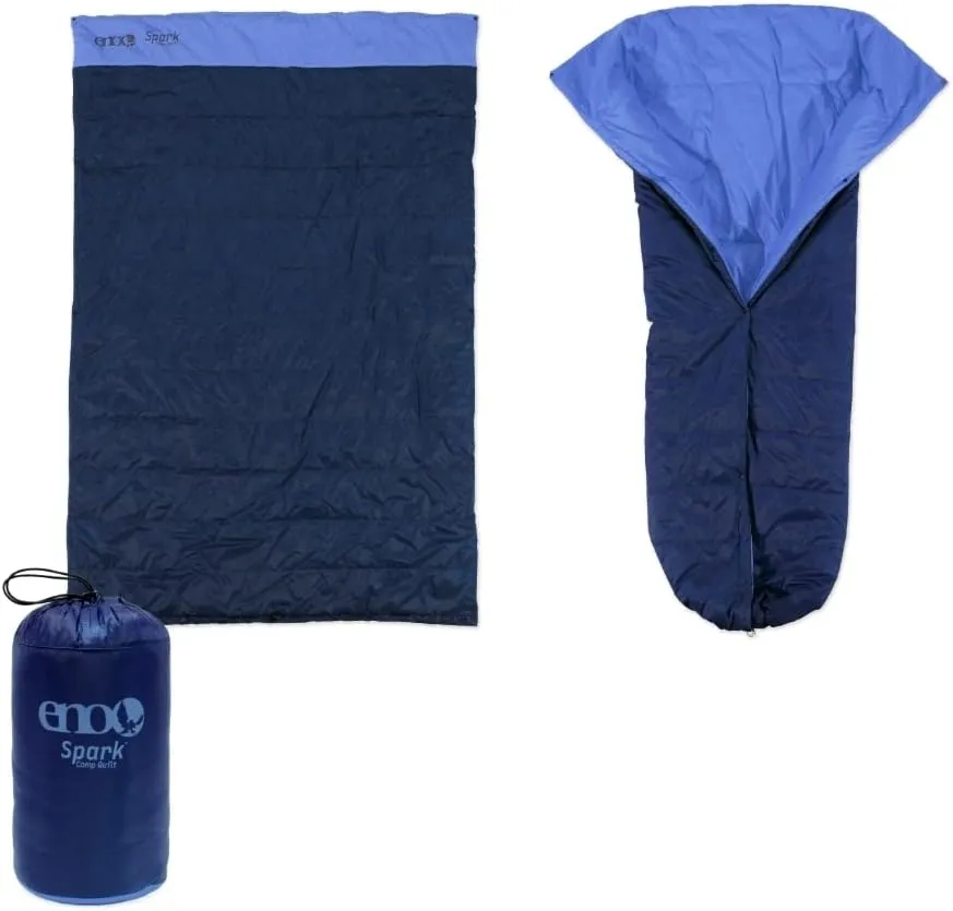 ENO Spark Camp Quilt - Camp and Travel Blanket with Recycled Synthetic Insulation - for Camping, Hiking, Backpacking, Festival, Picnics, Travel, or The Beach - Pacific
