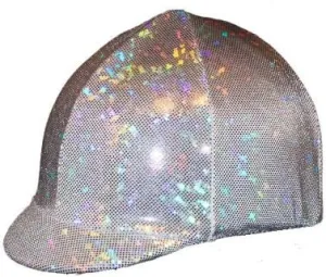 Equestrian Riding Helmet Cover - Holographic Silver