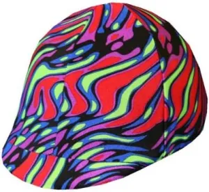 Equestrian Riding Helmet Cover - Neon Lava