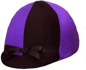 Equestrian Riding Helmet Cover - Purple and Black