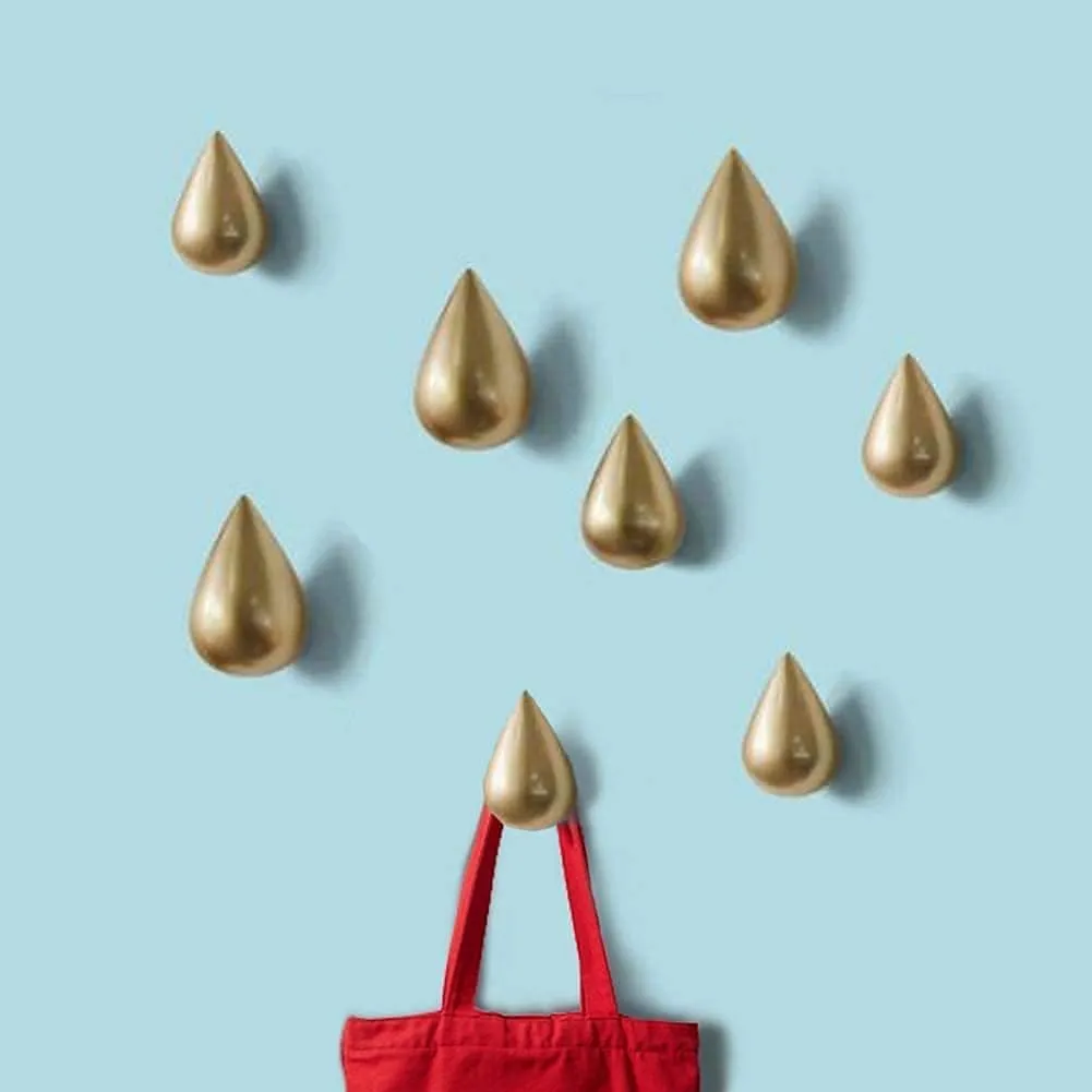 ESUPPORT Modern Decor Creative Coat Hanger Hooks Dressing Room Wall Decoration (Gold, Large)