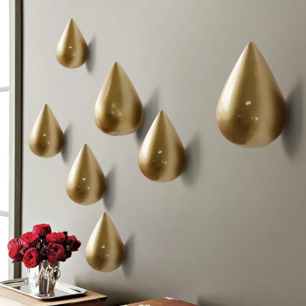 ESUPPORT Modern Decor Creative Coat Hanger Hooks Dressing Room Wall Decoration (Gold, Large)
