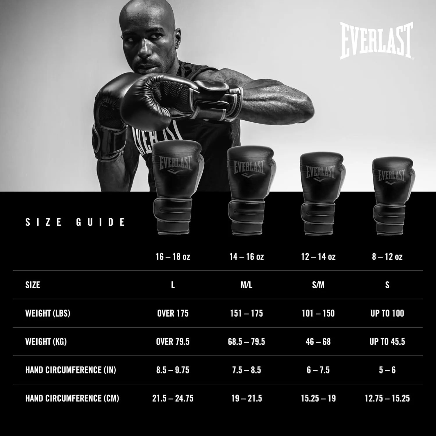 Everlast Powerlock 2 Hook & Loop Boxing Gloves | Fight Training Gloves | Hook and Loop with Durable Hand & Wrist Support | Heavy Bag & Fitness Training