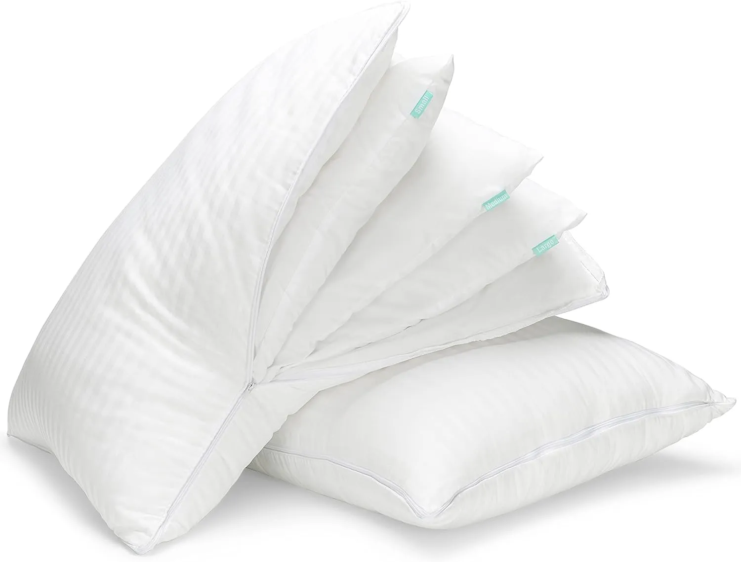 EverSnug Adjustable Layer Pillows for Sleeping - Set of 2, Cooling, Luxury Pillows for Back, Stomach or Side Sleepers (Queen (Pack of 2))