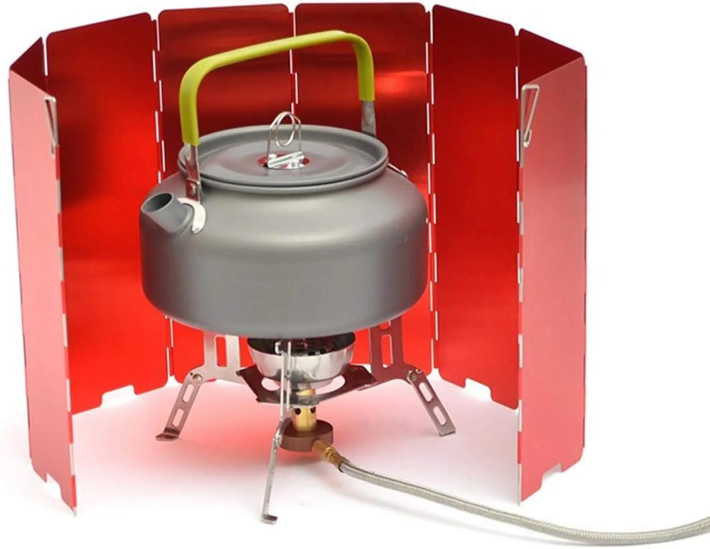 EVTSCAN 8 Plate Folding Outdoor Stove Windscreen Foldable Stove Windshield Outdoor Camping Accessory Cooking Gas Wind Shield