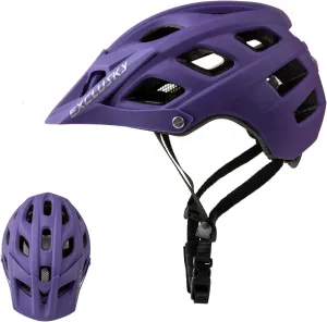 Exclusky Bike Helmet Mountain Bike Helmet for Adults Lightweight MTB Cycling Helmet for Men Women Adjustable Bicycle Helmet with Visor