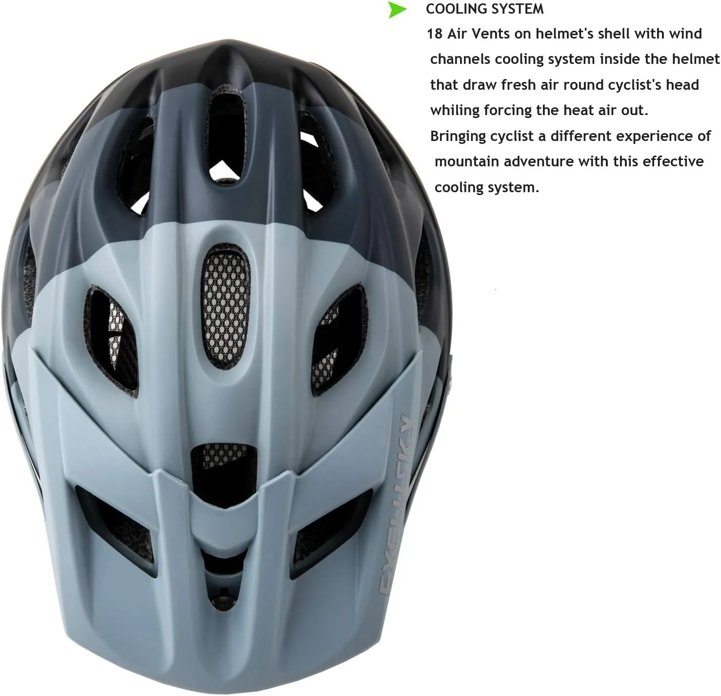Exclusky Bike Helmet Mountain Bike Helmet for Adults Lightweight MTB Cycling Helmet for Men Women Adjustable Bicycle Helmet with Visor