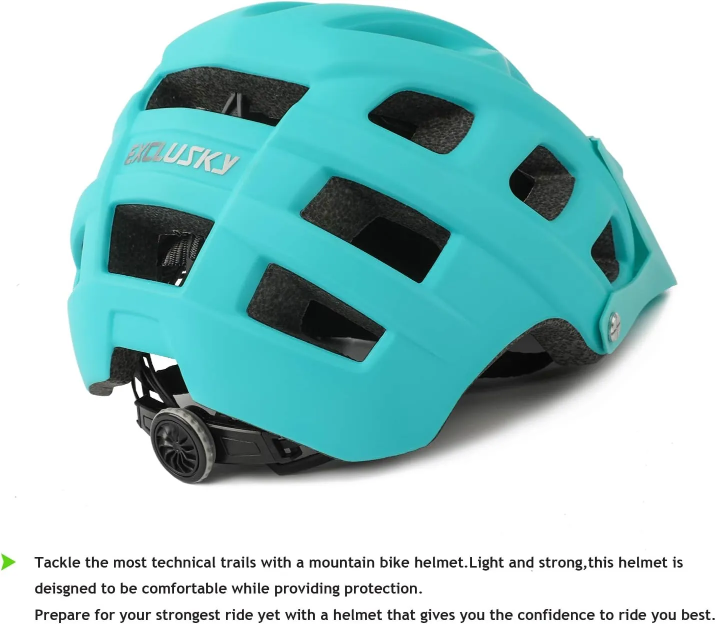 Exclusky Bike Helmet Mountain Bike Helmet for Adults Lightweight MTB Cycling Helmet for Men Women Adjustable Bicycle Helmet with Visor