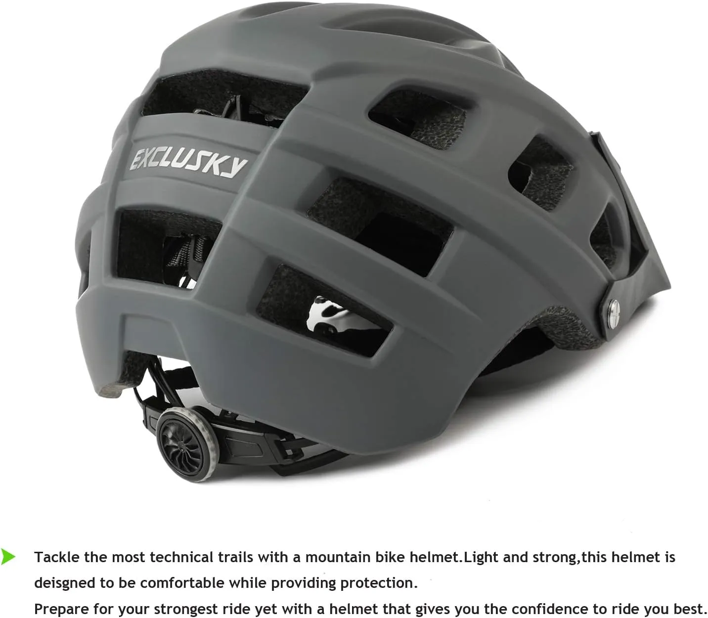 Exclusky Bike Helmet Mountain Bike Helmet for Adults Lightweight MTB Cycling Helmet for Men Women Adjustable Bicycle Helmet with Visor