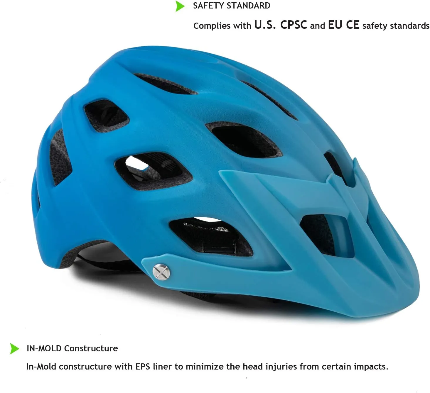 Exclusky Bike Helmet Mountain Bike Helmet for Adults Lightweight MTB Cycling Helmet for Men Women Adjustable Bicycle Helmet with Visor
