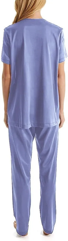 Exquisite Form 90107 Women's Nylon Tricot Short Sleeve Matching Pajama Set