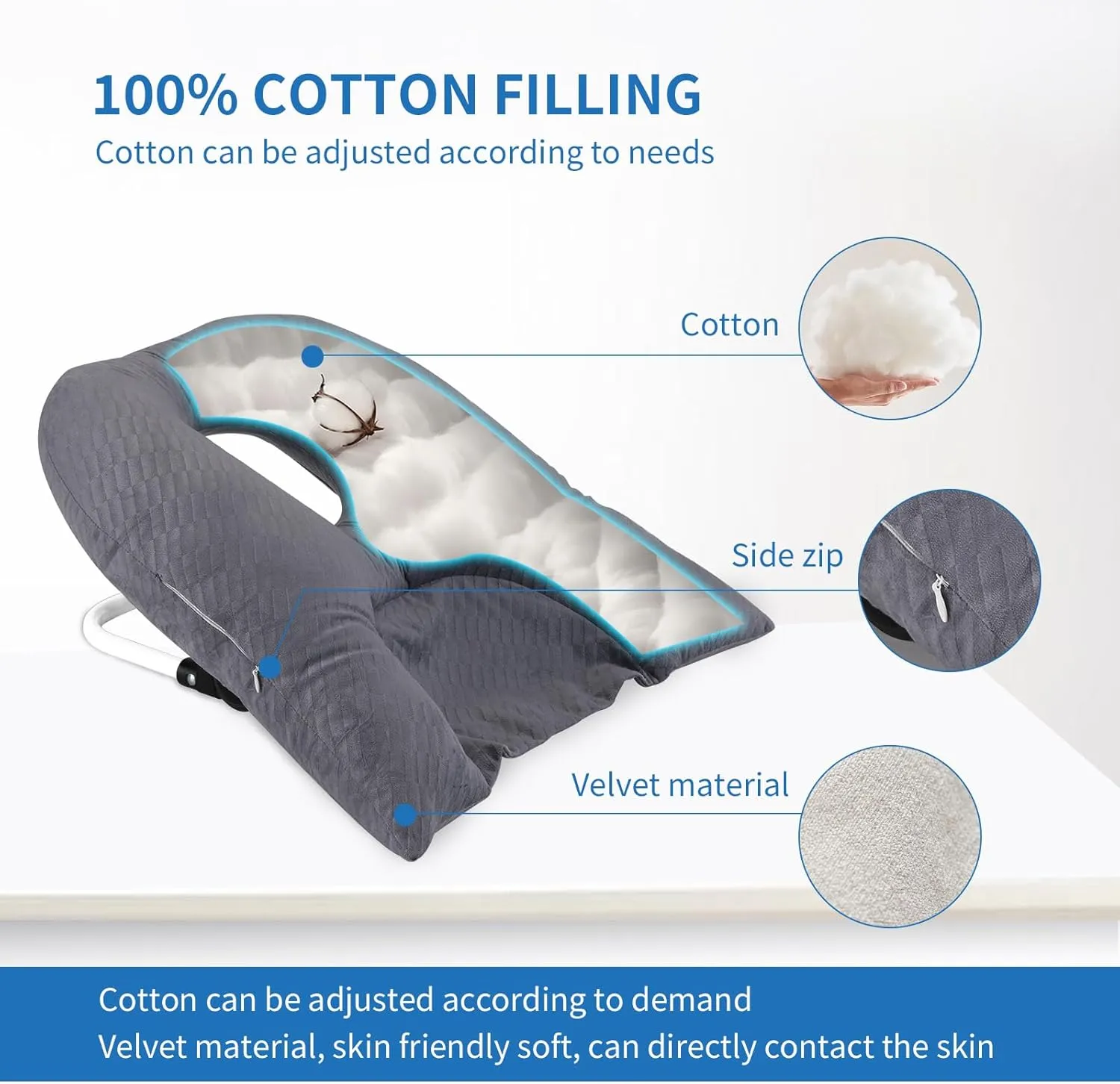 Face Down Pillow for Sleeping, Prone Pillow for Vitrectomy or Retinal Surgery, Adjustable Height Prone Prone Pillow Face Down Sleep, Retina Lying Pillow Eye Surgery Recovery (Square Black)