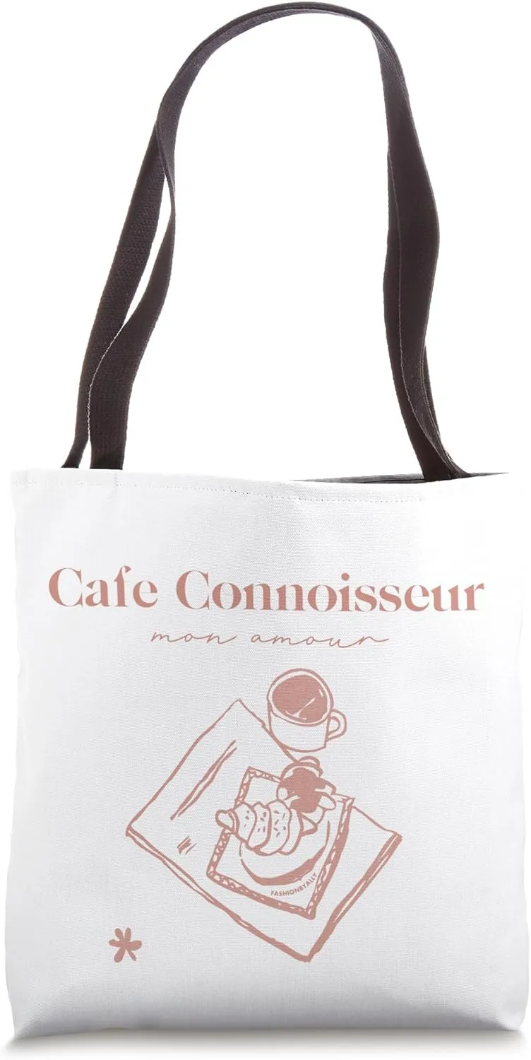 FashionbyAlly Cafe Connoisseur Pink Tote Bag