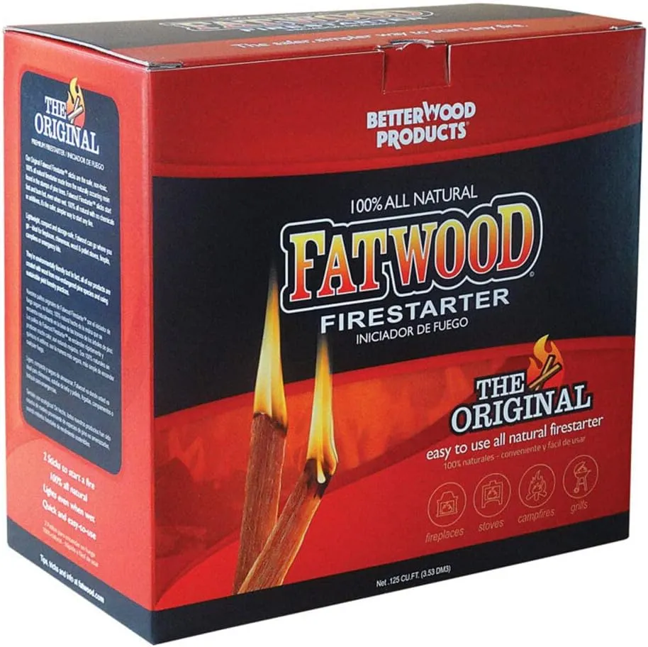 FATWOOD Wood Products Int'l 9987 Firestarter.125 Cu. Ft, 5-Lbs. - Quantity 44