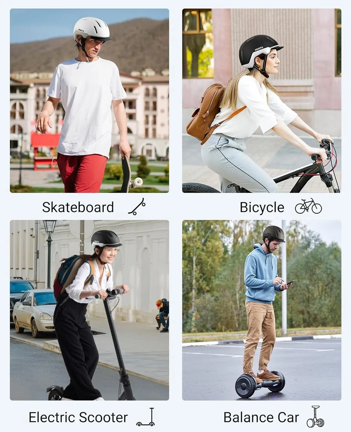 Favoto Adult Bike Helmet with Removable Visor - Lightweight Ebike Helmet CPSC Certified for Scooter, Commuting, Road Bicycle, Skating Adjustable Men Women Youth