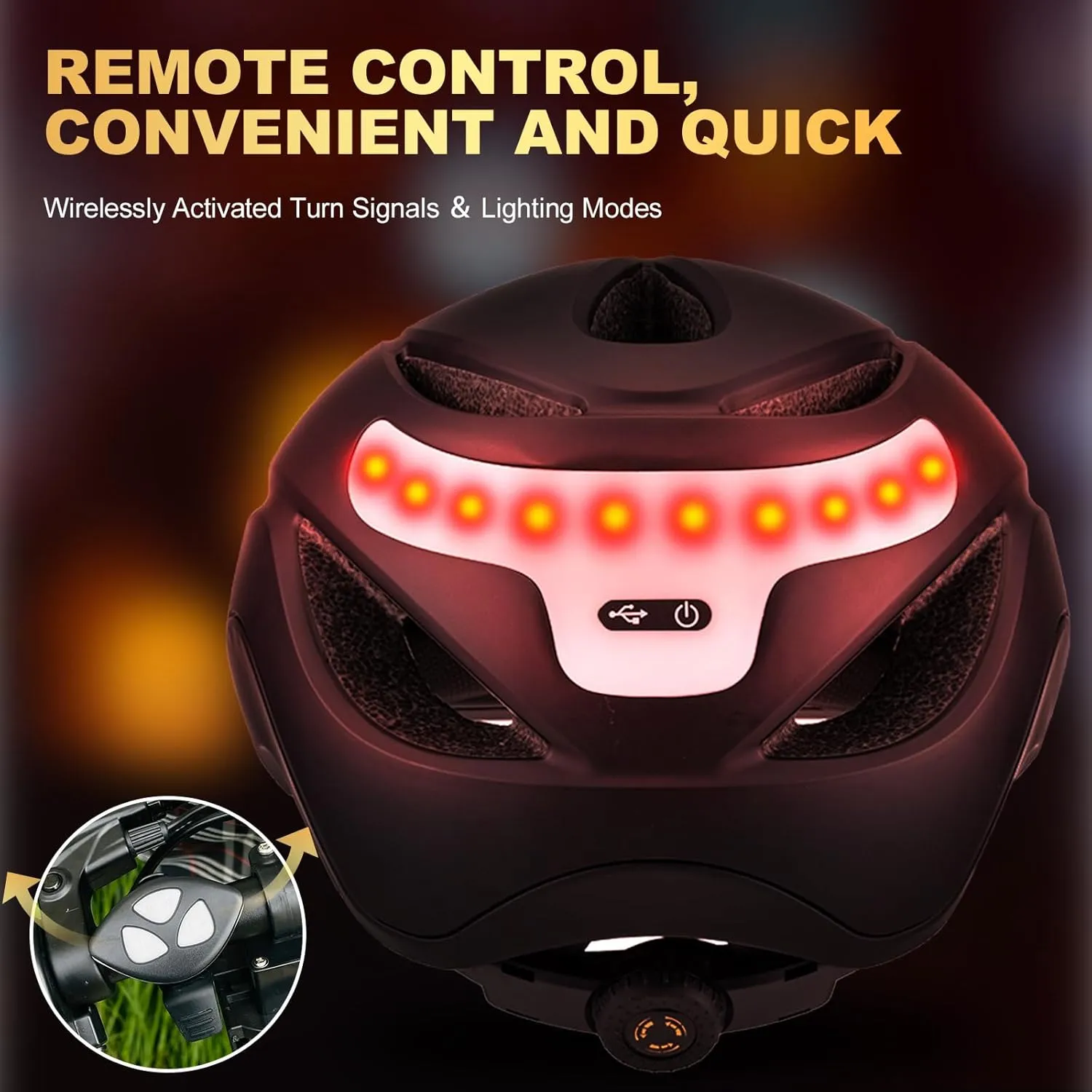 Favoto Bike Helmet with Turn Signals Lights - Smart Helmets for Adults Men Women - CPSC Certified Lightweight Bike Helmets - Road Bicycle E-Bikes MTB Commuter