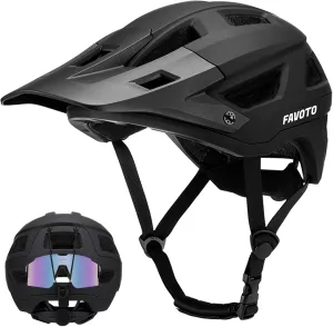 Favoto Mountain Bike Helmet Adult- Dual Shell Lightweight MTB Bicycle Helmet Adjustable for Adults Men Women Youth CPSC Certificated