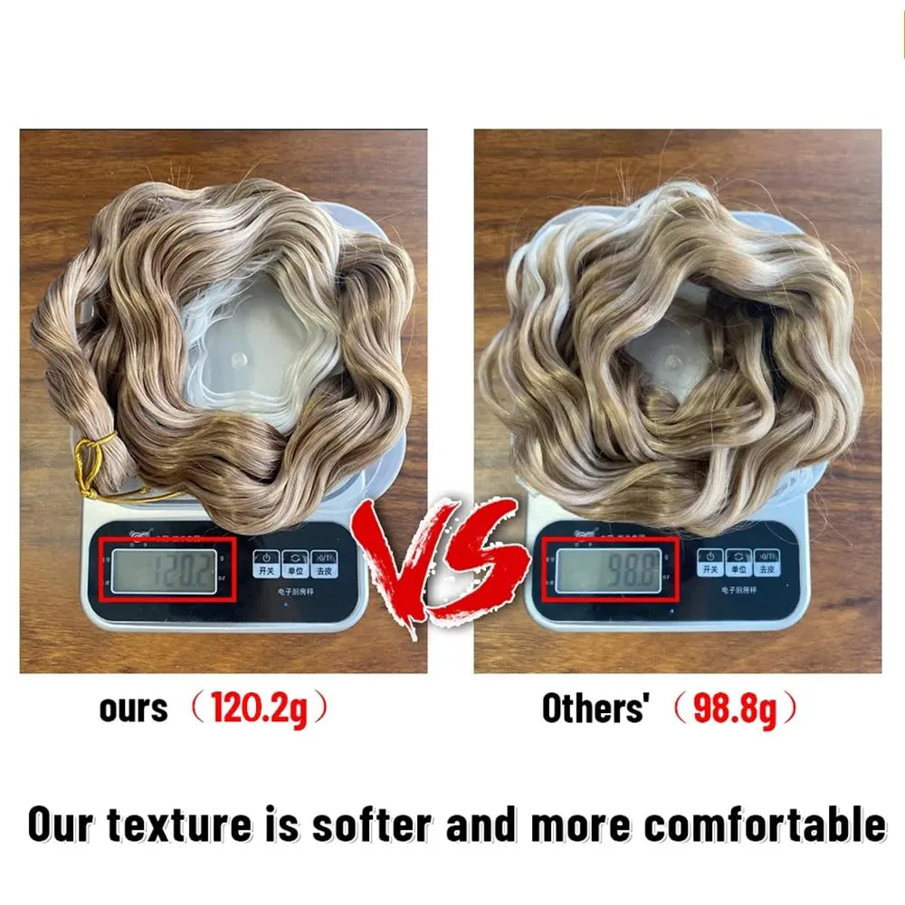Felek Ocean Wave Crochet Braiding Hair 30inch 3 Packs Blonde Color Long Deep Water Synthetic Wavy Curly Crochet Braids Hair For Black Women (Blonde, 613)