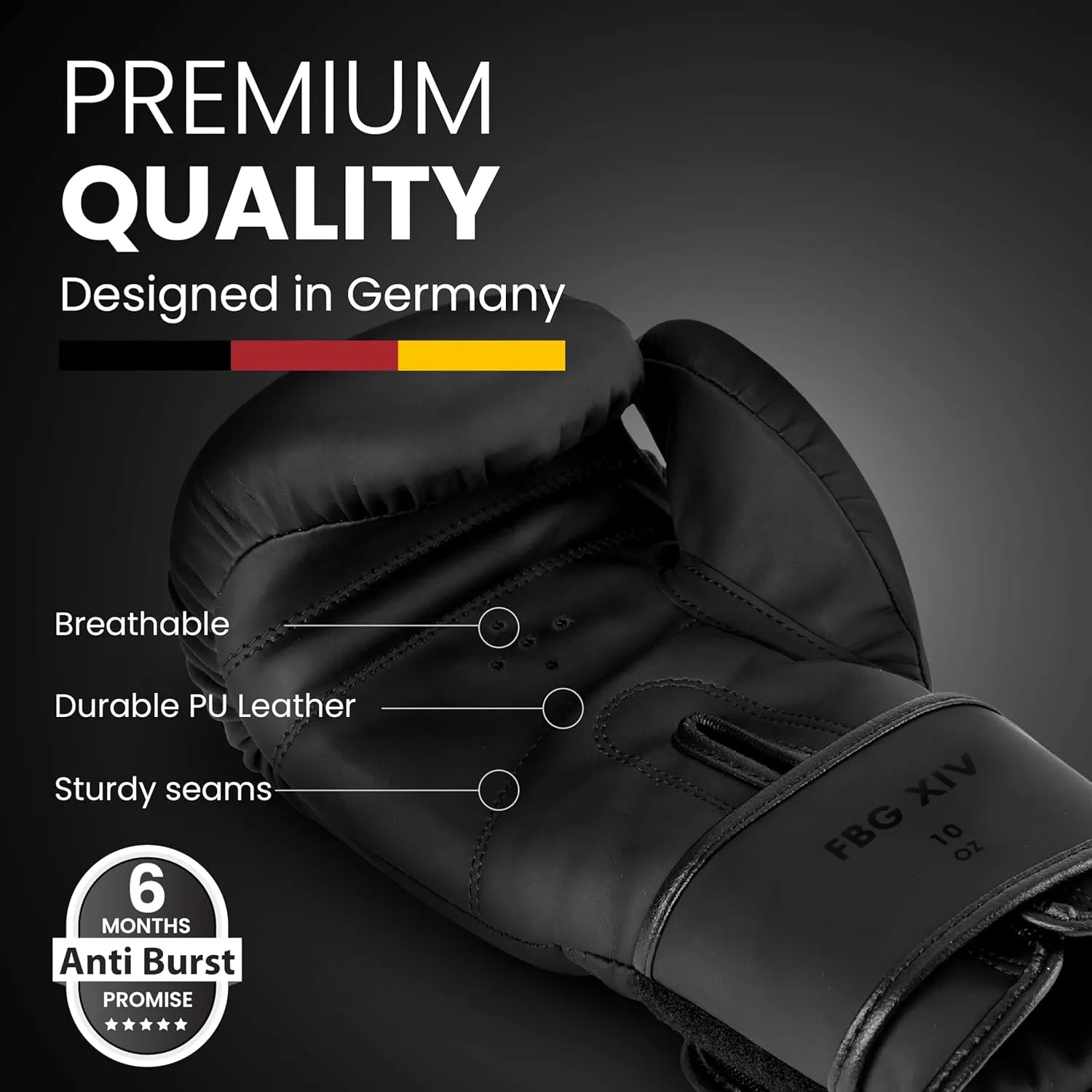 FIGHTR® Boxing Gloves - Maximum Protection & Stability | Boxing Gloves for Boxing, MMA, Muay Thai & Kickboxing | Sizes 8-16 oz, Includes Carry Bag