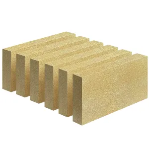 Fire Bricks, FireBrick, High Temperature Insulated Firebricks for Wood Stoves, Fireplaces, Size 9" X 4-1/2" X 1-1/4", Pack of 6, Wood Stove Bricks, Fireplace Brick