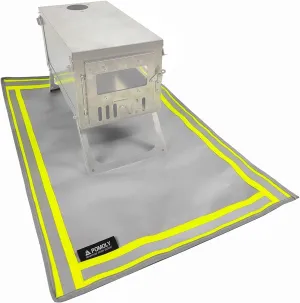 Fire Pit Mat,Fireproof Mat Visible at Night-Great for Deck Fire Pit Base,Patio Fire Pit Pad for Outdoor Wood Burning, Wood Floor, Grass, Campsite, Lawn(31.5'' X20'')