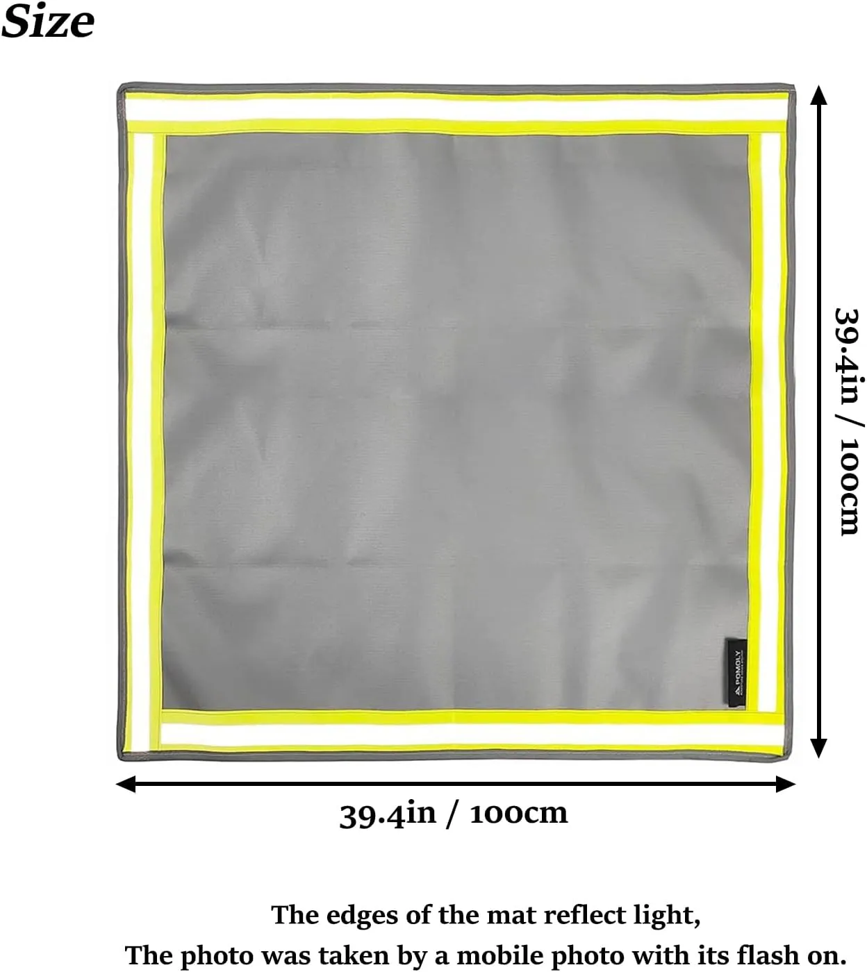Fire Pit Mat,Fireproof Mat Visible at Night-Great for Deck Fire Pit Base,Patio Fire Pit Pad for Outdoor Wood Burning, Wood Floor, Grass, Campsite, Lawn(39.4'' X39.4'')