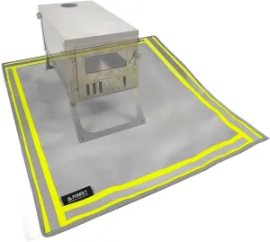 Fire Pit Mat,Fireproof Mat Visible at Night-Great for Deck Fire Pit Base,Patio Fire Pit Pad for Outdoor Wood Burning, Wood Floor, Grass, Campsite, Lawn(39.4'' X39.4'')